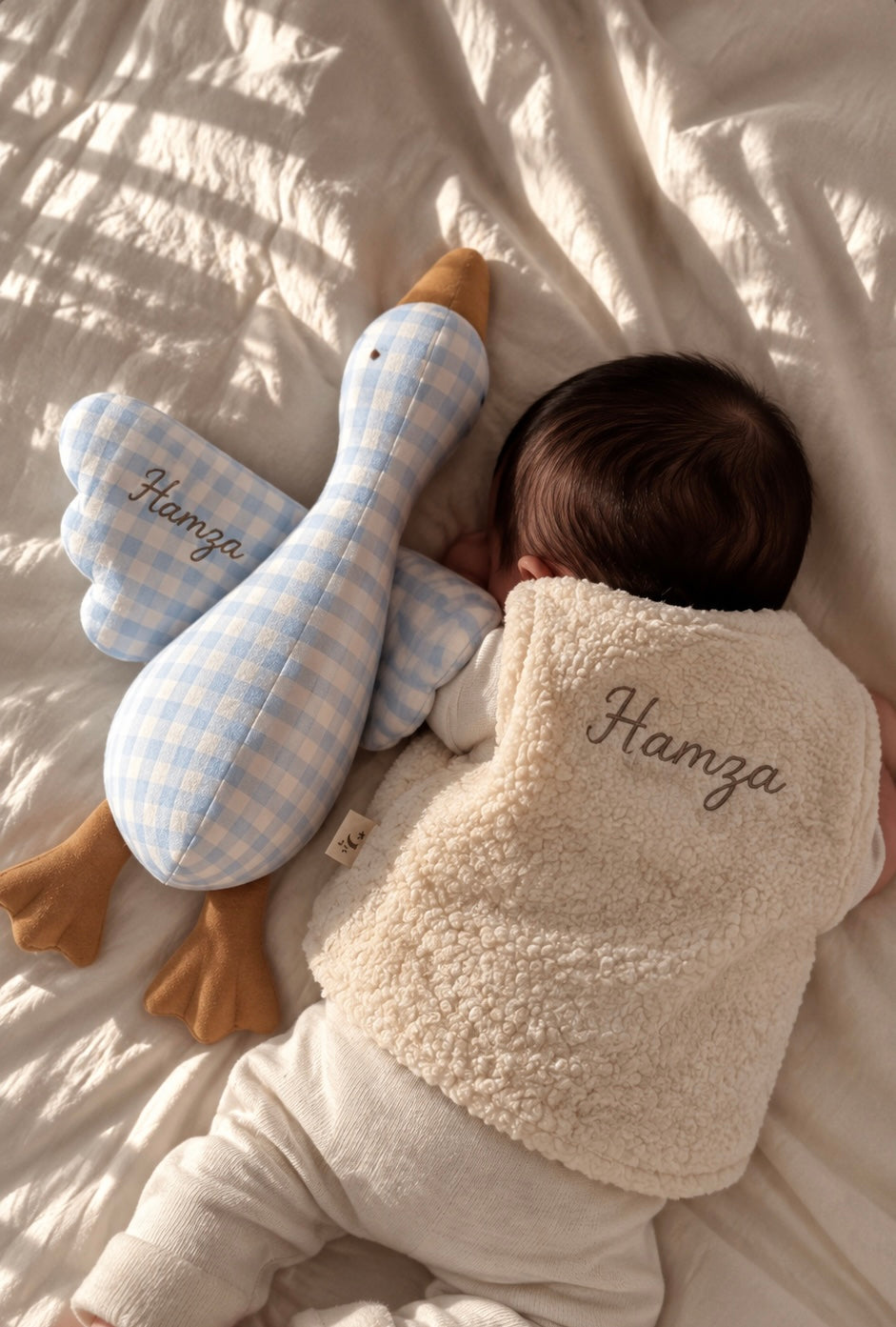 Teddy-Weste mit Schleife | personalisierbar