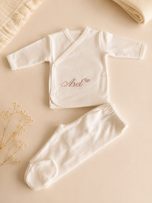 Personalisiertes Baby-Zweiteiler Set mit Wunschname 🤍