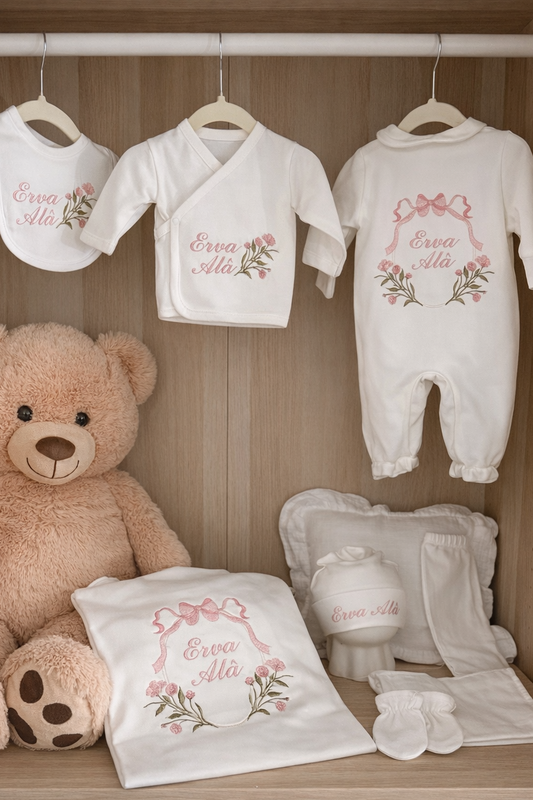 JERSEY - Babyset mit Blumen