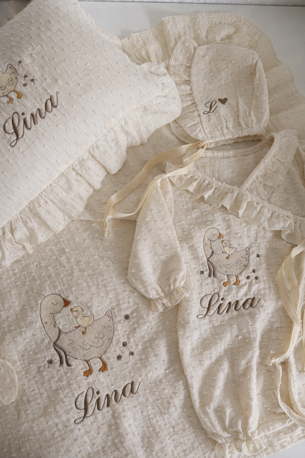 LILY - Babyset mit Gänsemotiv