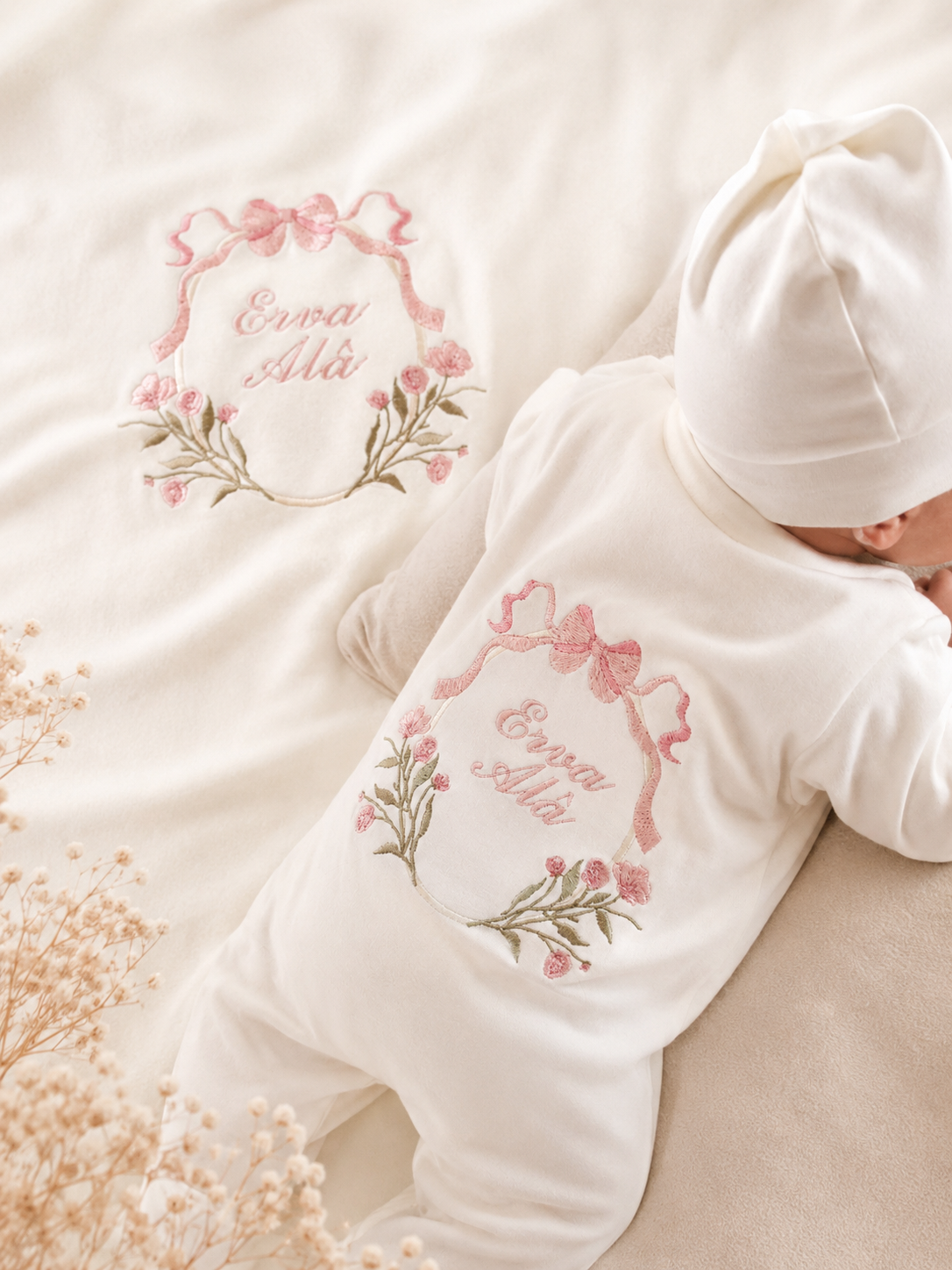 JERSEY - Babyset mit Blumen