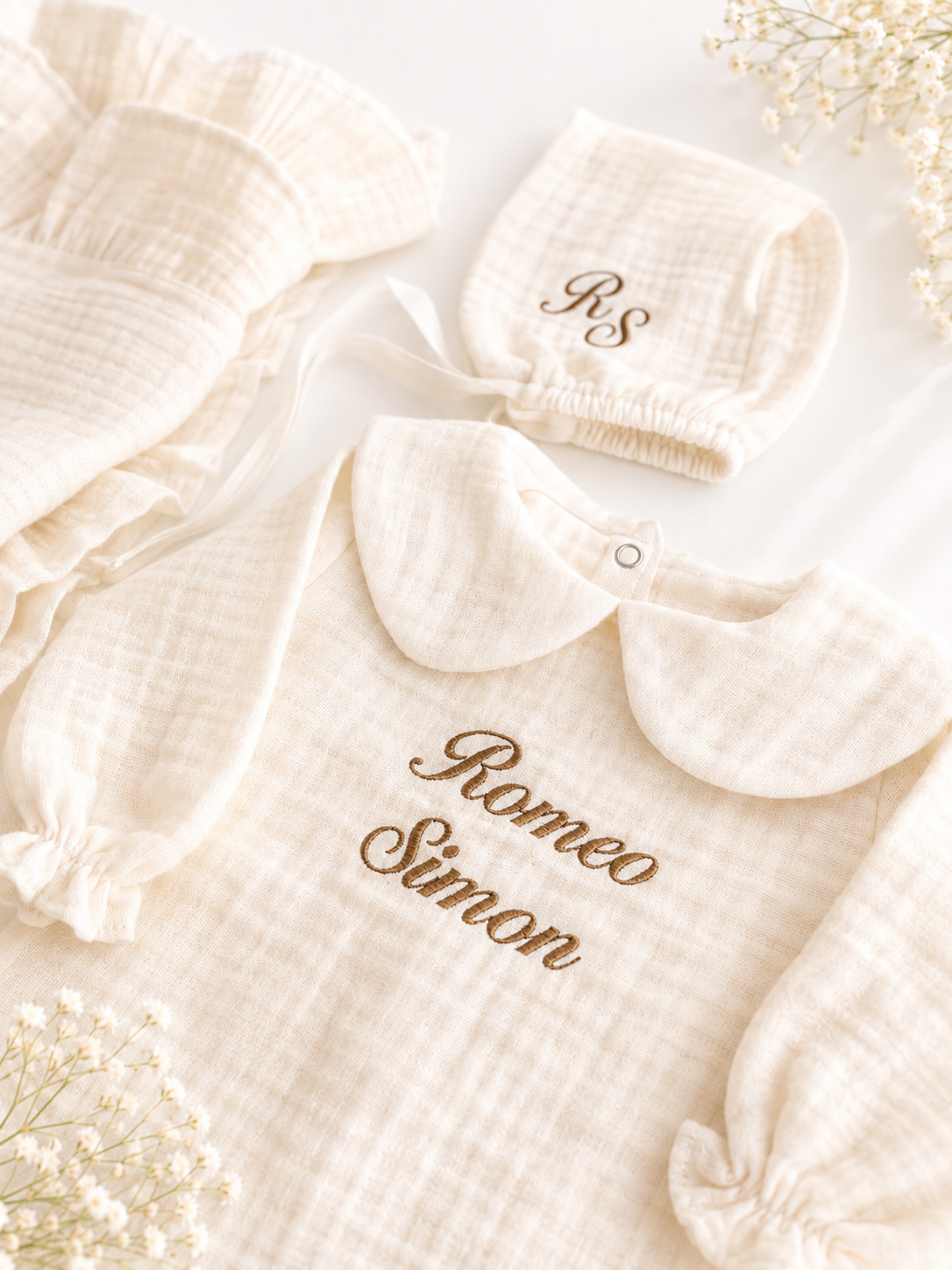 MUSSELIN Personalisiertes Baby-Set