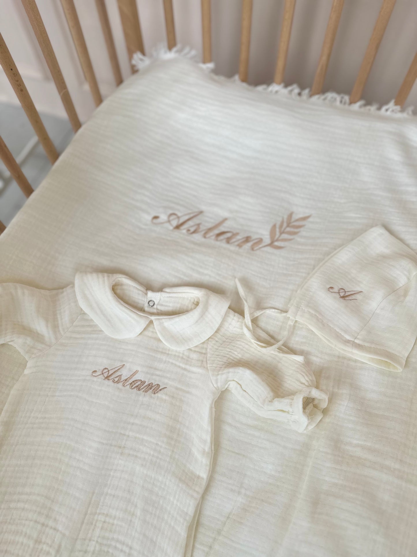 MUSSELIN Personalisiertes Baby-Set