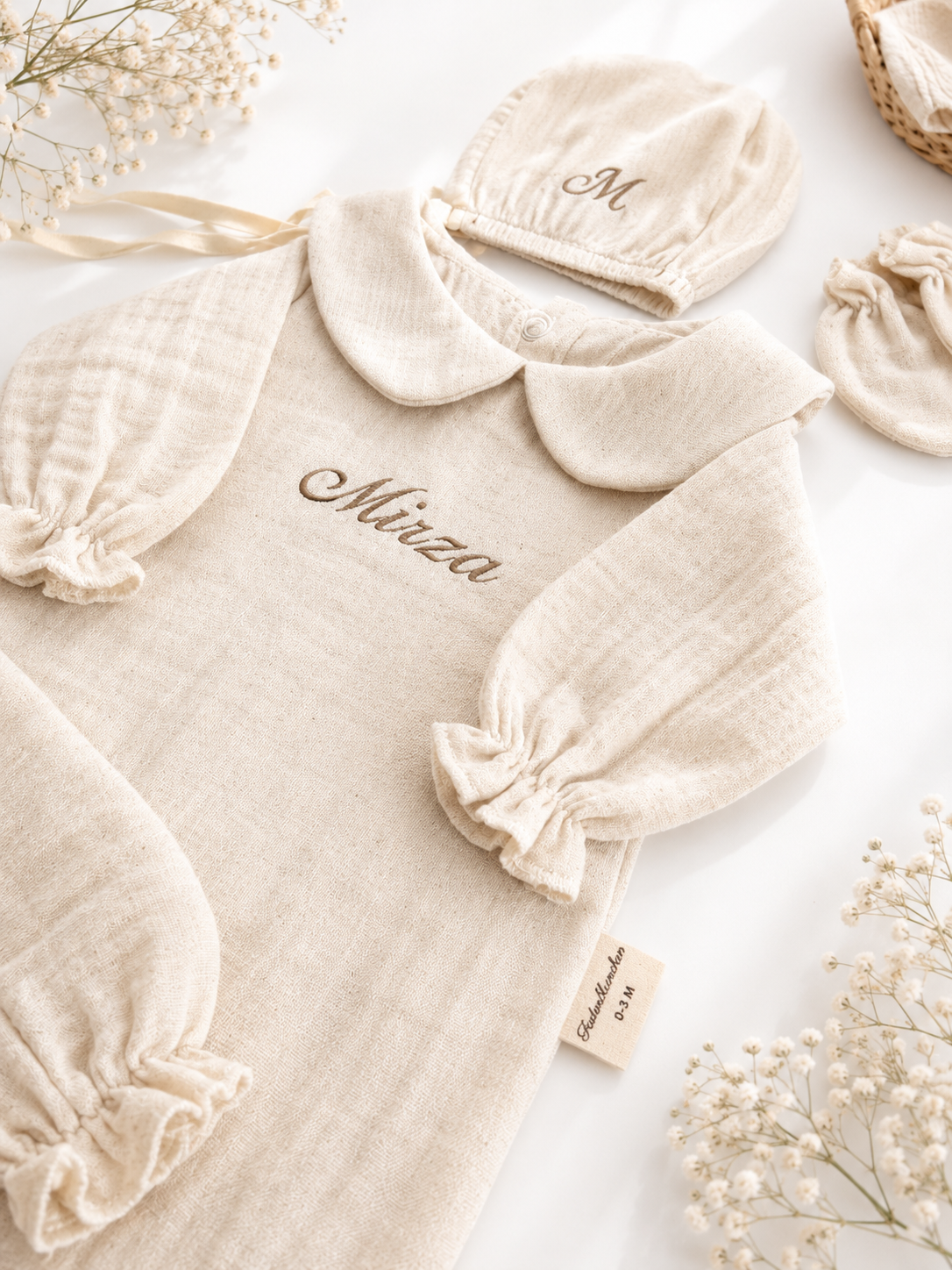 LINEN - Leinen-Musselin Set – personalisierbar