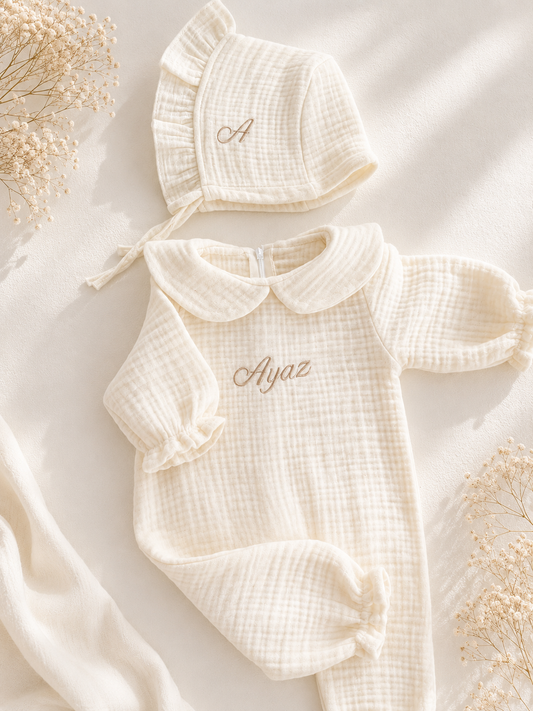 MUSSELIN Personalisiertes Baby-Set
