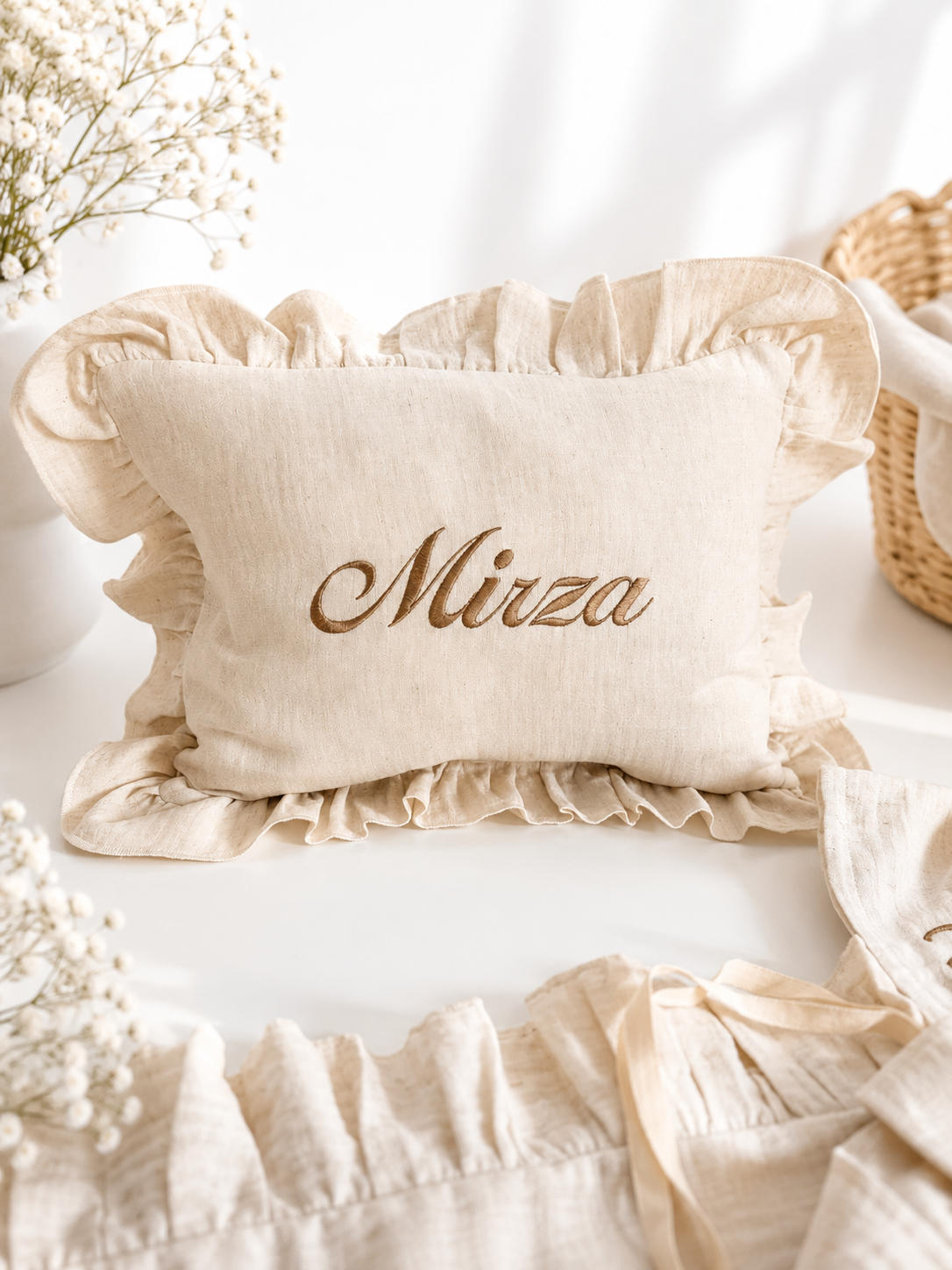 LINEN - Leinen-Musselin Set – personalisierbar