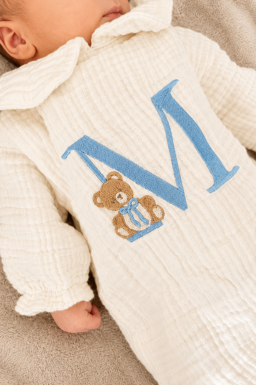 Personalisiertes Musselin Babyset „Teddy“ 🧸