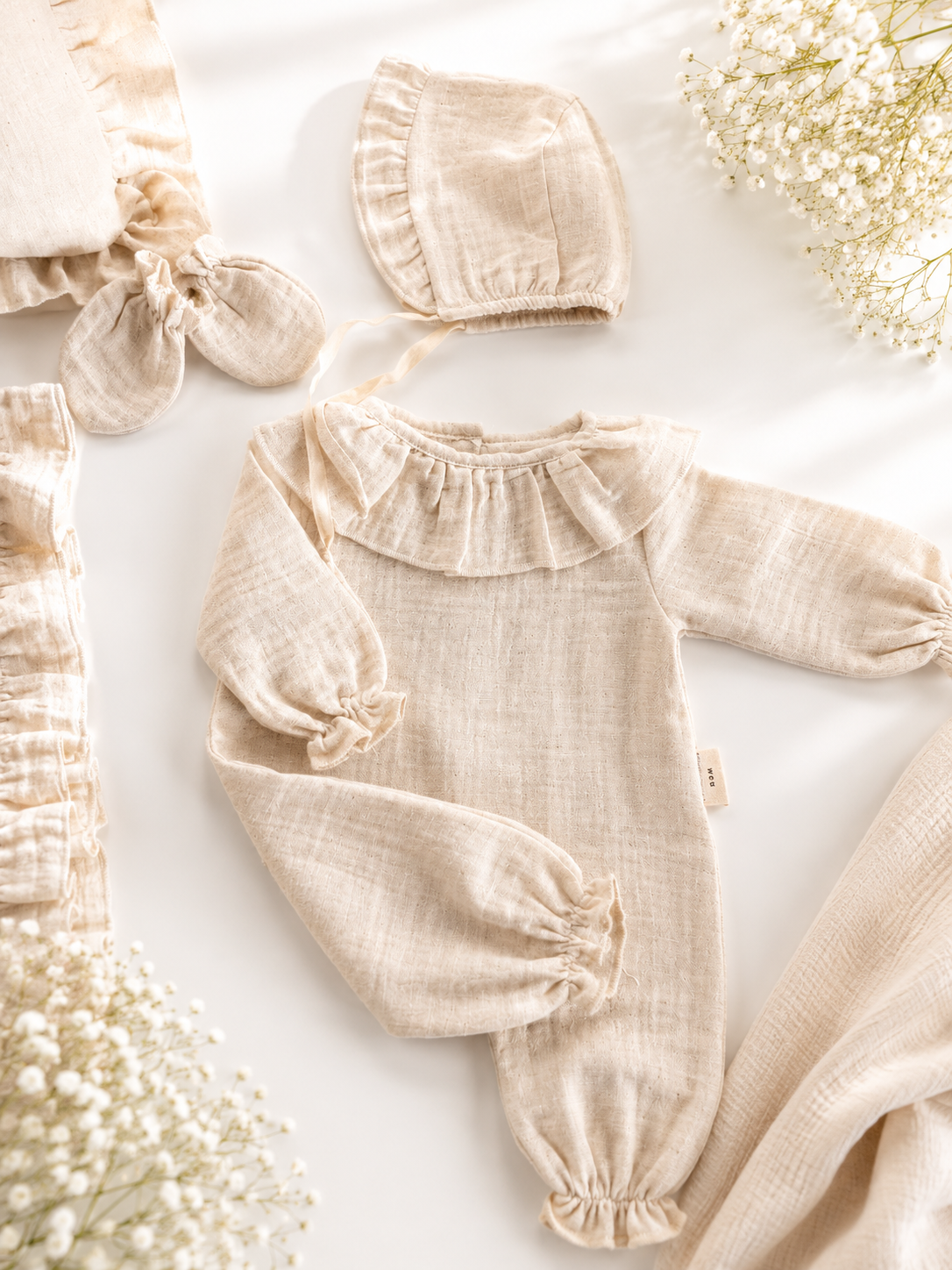 LINEN - Leinen-Musselin Set – mit Gans Motiv
