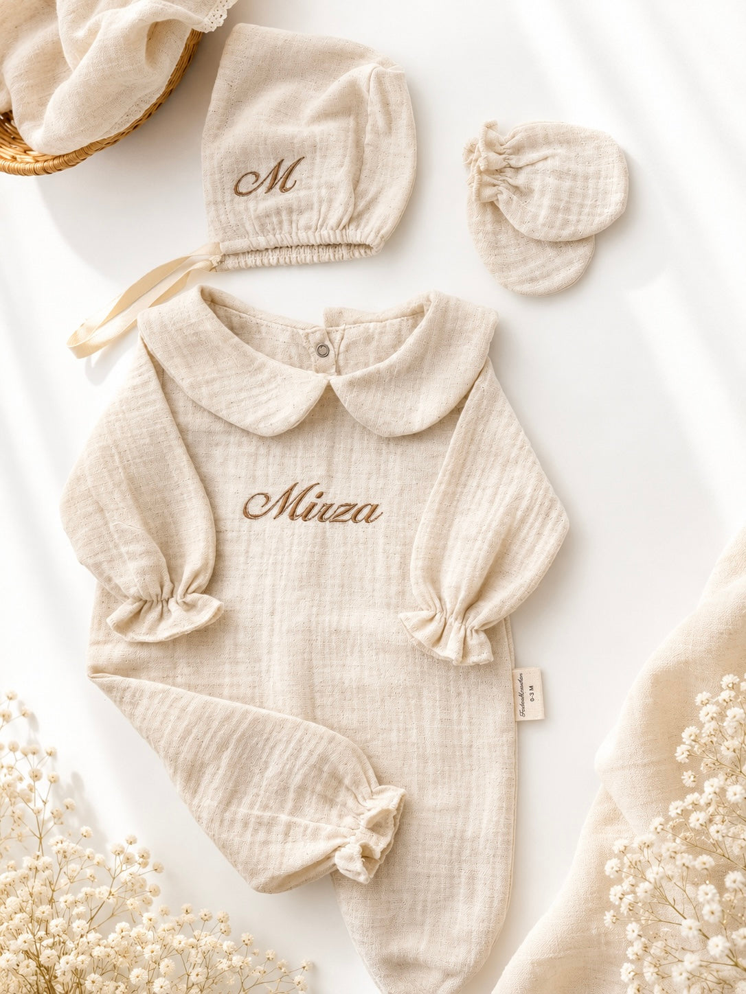 LINEN - Leinen-Musselin Set – personalisierbar