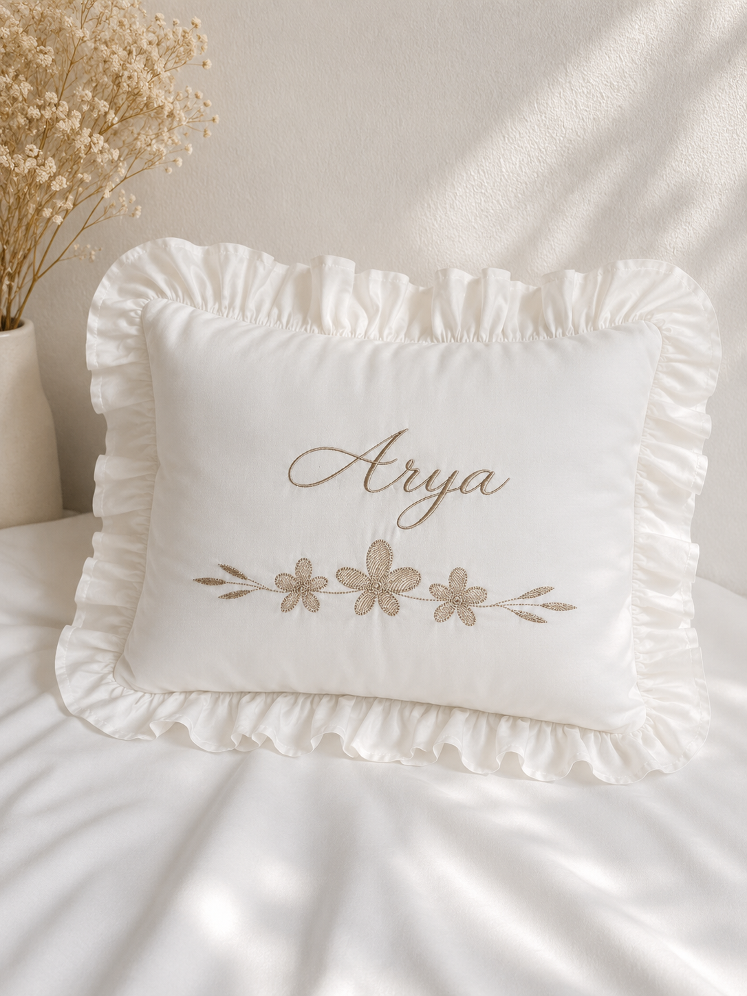 COTTON - Baumwoll Babyset mit floraler Stickerei